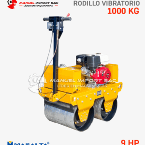 Rodillo Chupetero 1000 kg Masalta 2 Rolas 9HP Gasolina