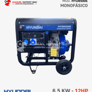 Generador Hyundai HYD8500E 6.5 KW 12HP Diesel Monofásico