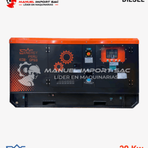 Grupo Electrógeno Energy Perú 20kW Rojo Capsulado Silencioso
