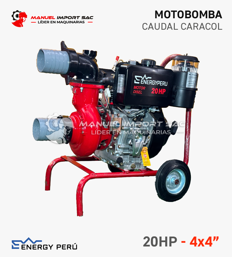 Motobomba Energy Perú Caudal Caracol Petrolera 4x4” 20HP