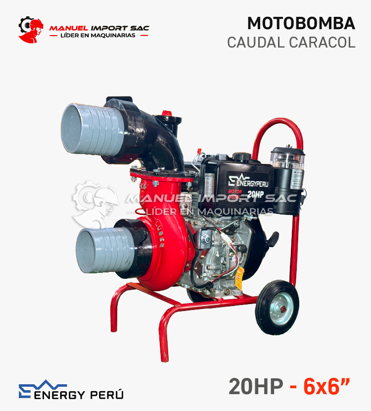 Motobomba Energy Perú de Caudal Caracol Petrolera 6x6”